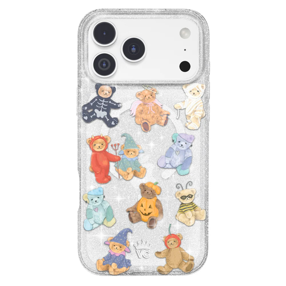 Teddy Scare Glitter iPhone Case | Velvet Caviar