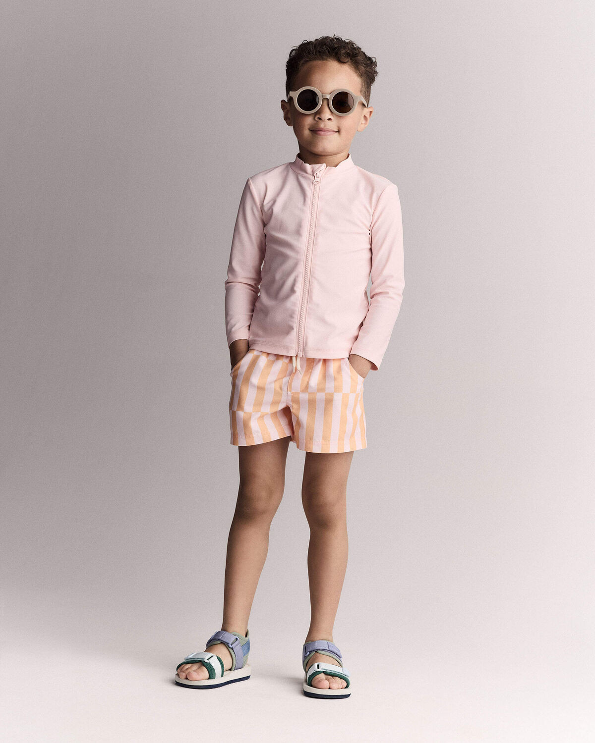 Toddler Full-Zip Long-Sleeve Rashguard - Light Pink - Otter Avenue | Carter's | Carter's Inc