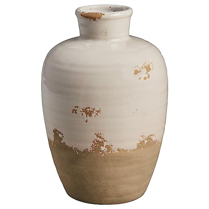 Stone & Beam Modern Farmhouse Milk Jug Stoneware Home Decor Flower Vase - 6 x 9.25 Inches, Cream ... | Amazon (US)