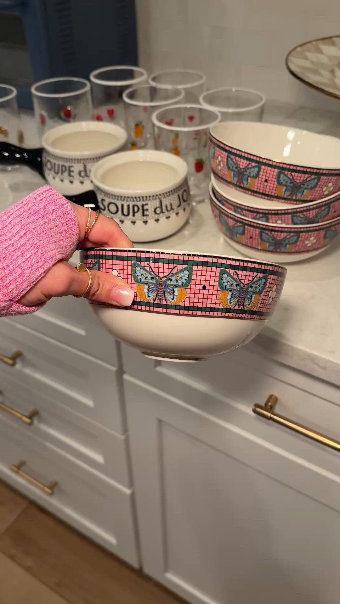 Anthropologie bistro collection cereal and soup bowls! Anthropologie juice glasses - we love using these for iced coffee. Home finds. Kitchen finds. 

#LTKHome #LTKFindsUnder50 #LTKSeasonal