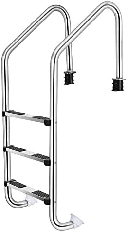 3-Step Inground Pool Ladder, Stainless Steel Pool Steps with Non-Slip Surfaces and Safety Handrai... | Amazon (US)