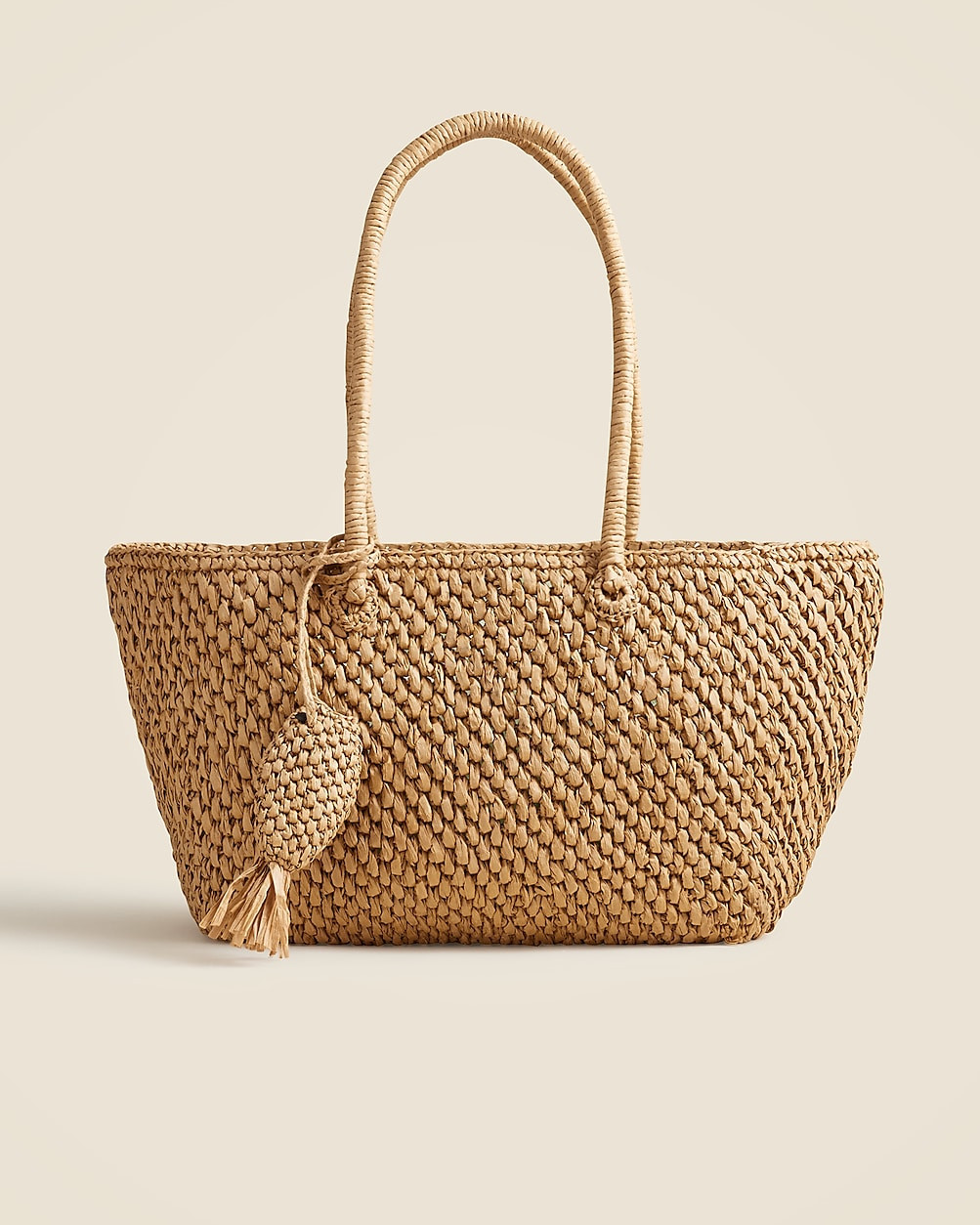 Handknotted large straw tote | J. Crew US