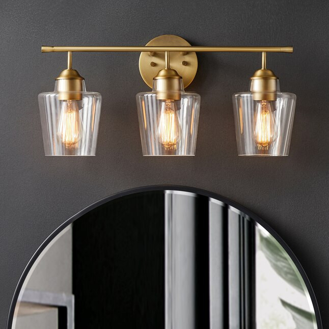 KAWOTI 22-in 3-Light Gold Modern/Contemporary Vanity Light | Lowe's