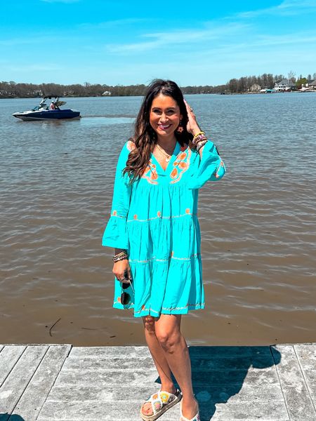Boho style summer dress you can easily throw on and literally go anywhere!!

Linked other colors and prints here!
Runs tts 

#LTKSeasonal #LTKfindsunder50