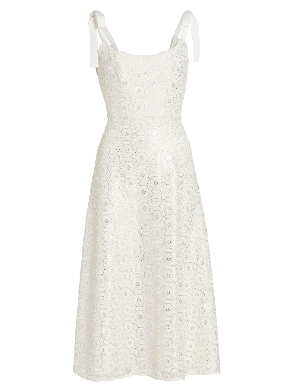 Women's Elliot Lace Corset Midi-Dress - White - Size 8 | Saks Fifth Avenue