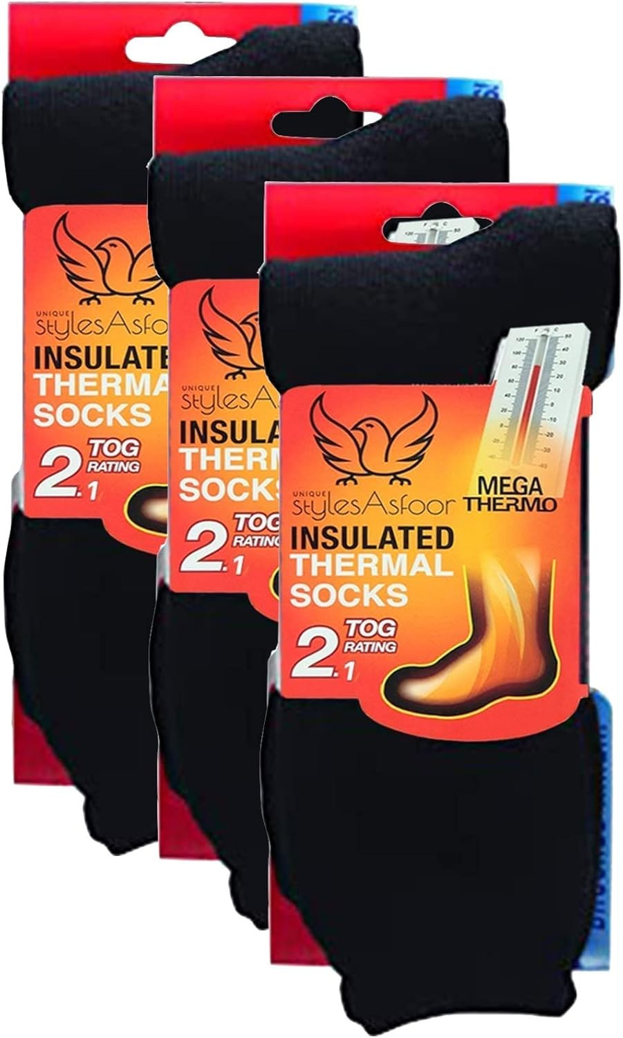 Set of 3 Thermal Socks for Men Heated Cold Weather Socks Men Warm Insulated Socks for Winter | Amazon (US)