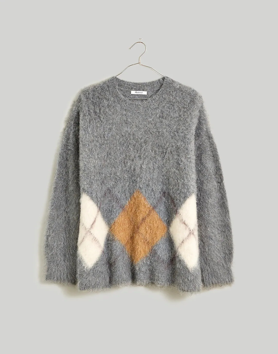 Brushed Argyle Crewneck Sweater | Madewell