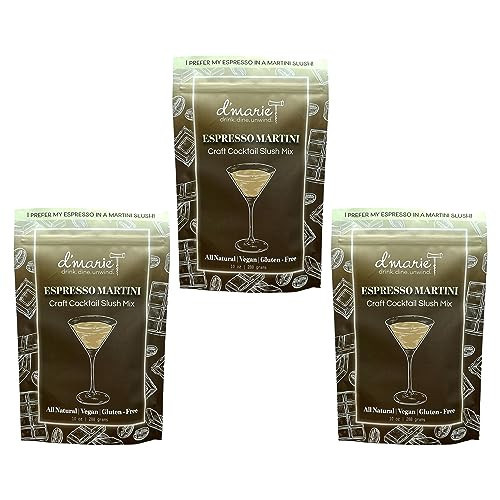 Frozen Cocktail Drink Mix - Each Bag Makes 8 Espresso Martini Slushies - Drink Powder Pouches for Alcohol - All Natural Low Sugar Mixer, No Blender Needed, 3 Pack | Amazon (US)