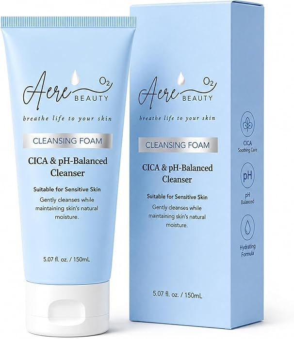 CICA pH-Balanced Facial Cleanser \u2013 Hydrating Formula Gentle Cleanser Foaming Face Wash for A... | Amazon (US)