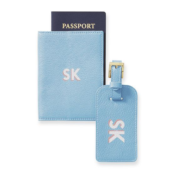 Leather Luggage Tag & Passport Case Set | Mark and Graham
