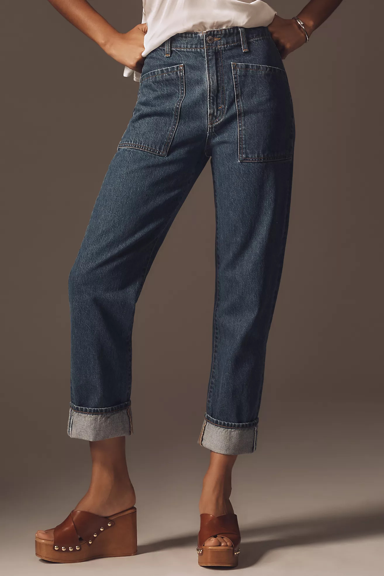 RE/DONE The Bender High-Rise Relaxed Straight-Leg Jeans | Anthropologie (US)