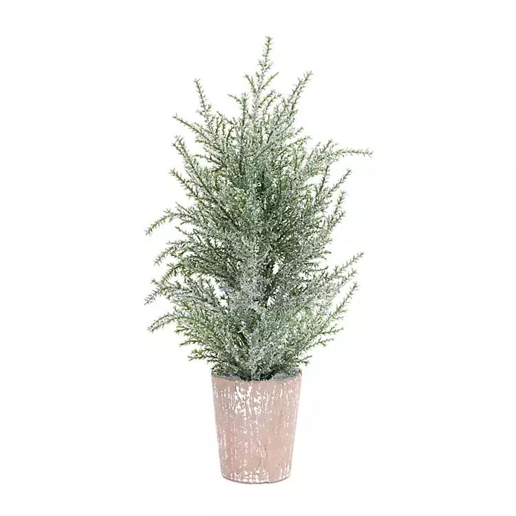15 in. Potted Icy Pine Trees, Set of 4 | Kirkland's Home