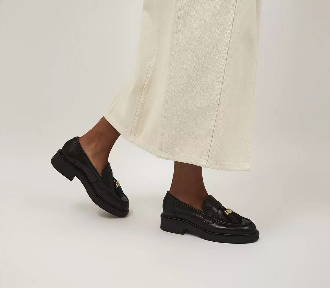 OFFICE Fable Chunky Loafers Black Leather - Monday to Friday | OFFICE London (UK)