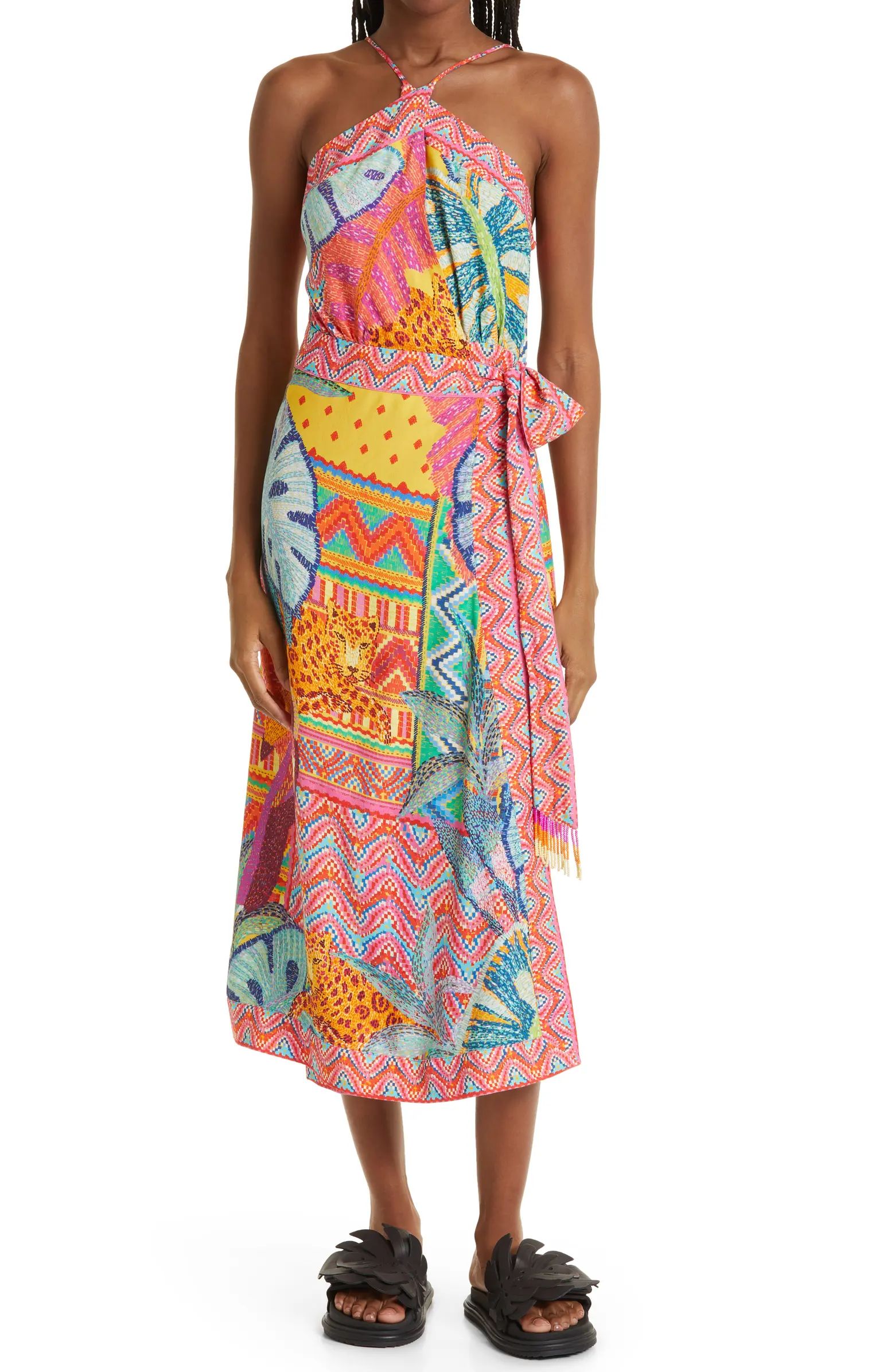 FARM Rio Tapestry Print Sleeveless Midi Dress | Nordstrom | Nordstrom