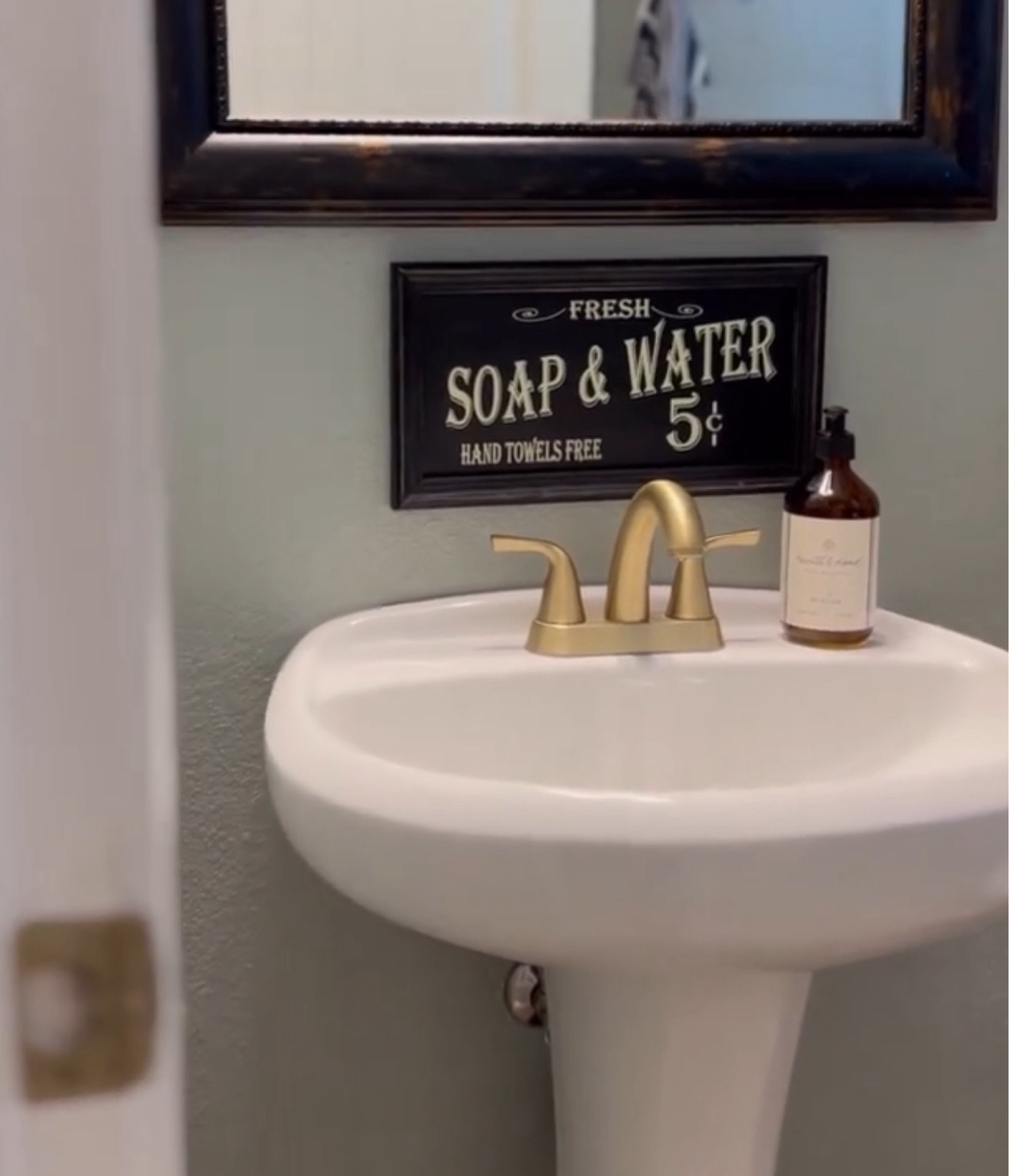 I love gold faucets and fixtures. These are also available and look nice in brushed nickel.

#LTKhome