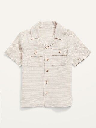 Short-Sleeve Striped Pocket Shirt for Toddler Boys | Old Navy (US)