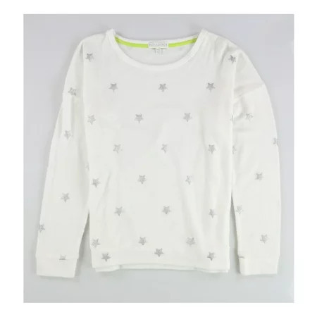 P.J. Salvage Womens Silver Stars Pajama Sweater Off-White Small | Walmart (US)