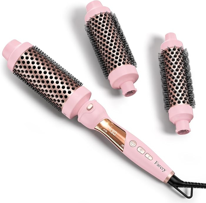 Farery Thermal Brush Set 3 in 1, Ceramic Curling Wand & Hot Brush with 9 Temperatures. 3 Intercha... | Amazon (US)