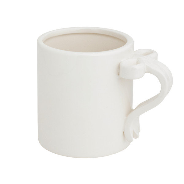 White Bow Handle Mug | Mud Pie
