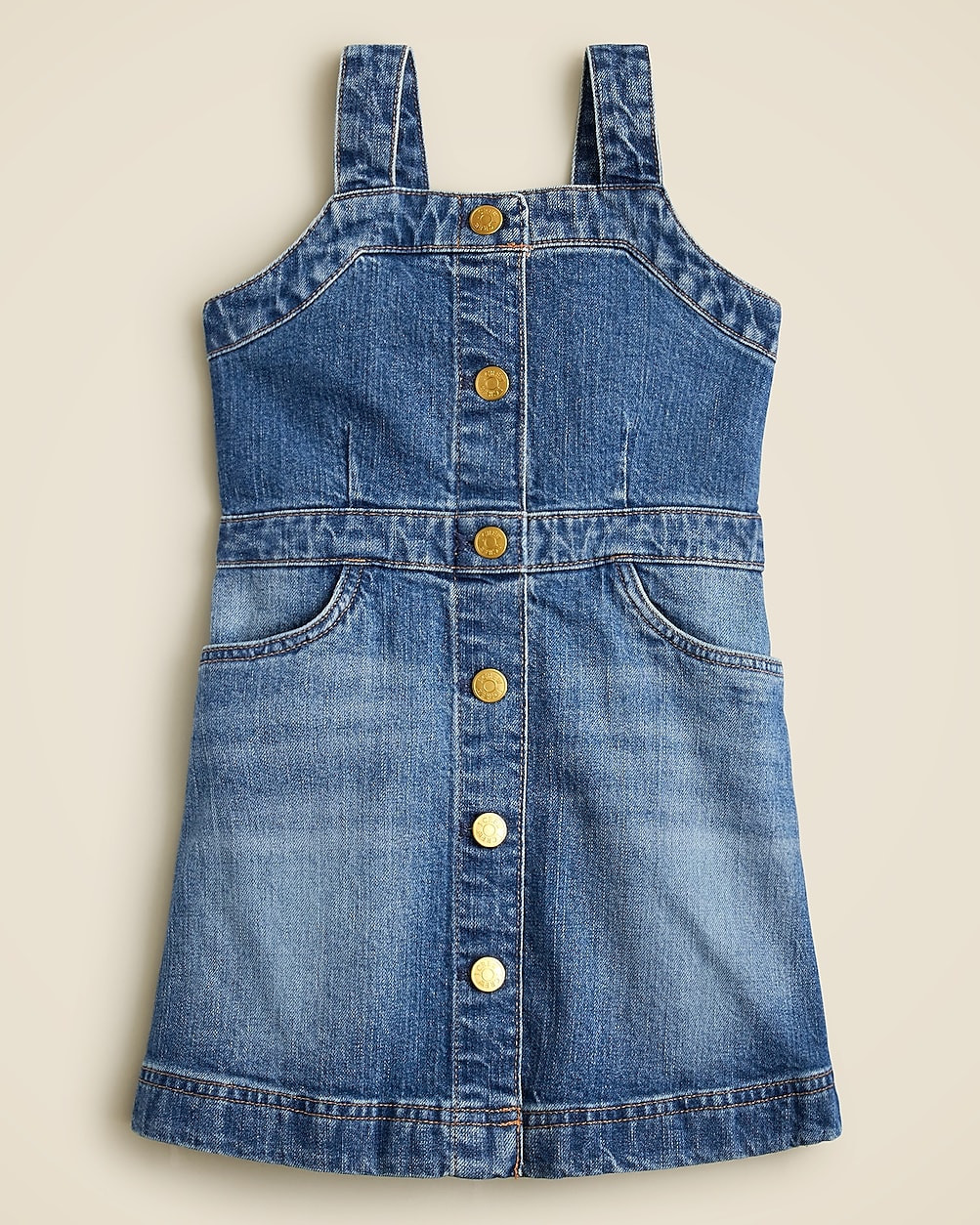Girls' denim overall mini dress | J. Crew US