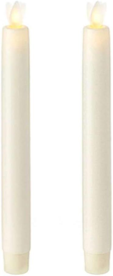 Liown 16234-8" Ivory Wax LED Taper Candles with Timer (2 pack) | Amazon (US)