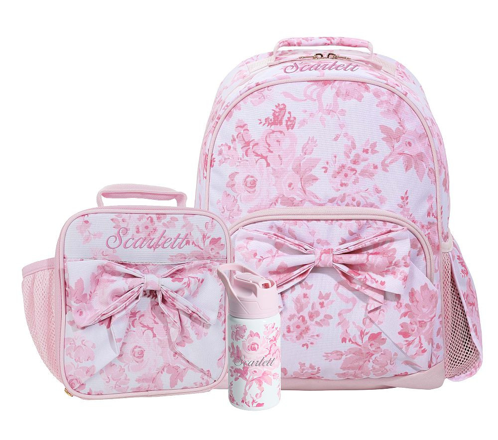 LoveShackFancy Pink Damask Floral Mackenzie Backpack Bundle, Set of 3 | Pottery Barn Kids