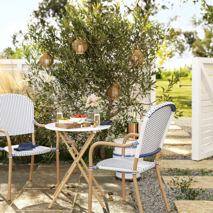 French Bistro Stacking Patio Accent Chair - Threshold™ | Target