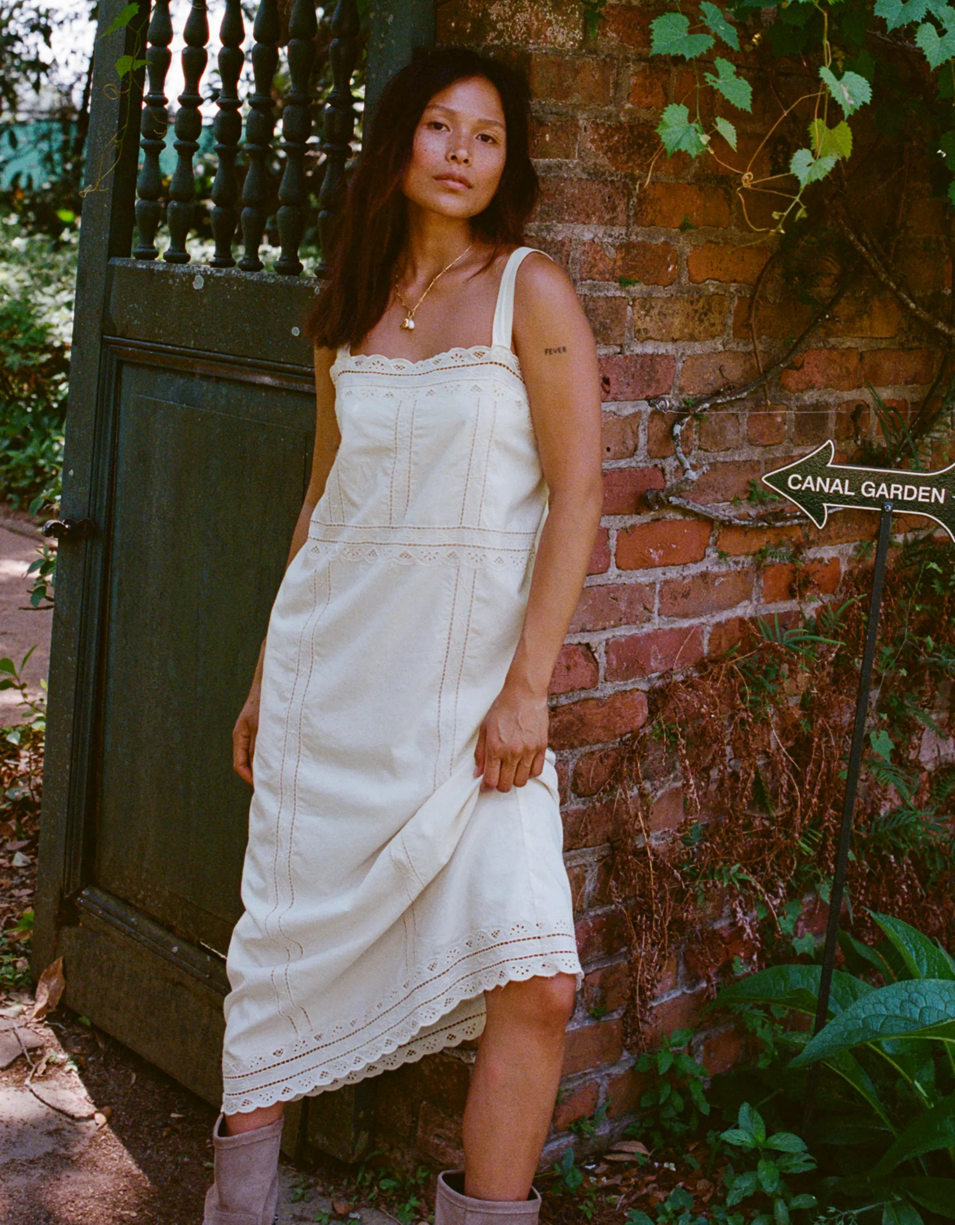 Aerie Embroidered Midaxi Dress | Aerie