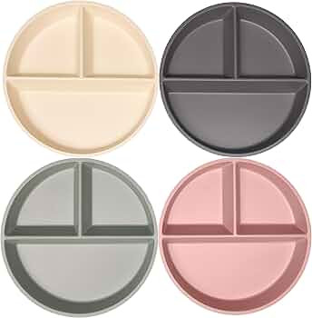 WeeSprout Divided Bamboo Plates for Kids, Kids Plates Made With Food Grade Natural Bamboo, Divide... | Amazon (US)