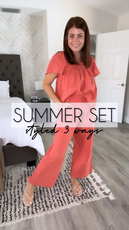 ✨Love a good summer set! Especially when you can style it separately✨ 

✨Follow me for more easy and causal outfit ideas✨ 

Wearing:
Top- medium 
Bottoms- small

Links in bio-> LTK Shop + Amazon Store Front

#LTKunder50 #LTKFind #LTKstyletip