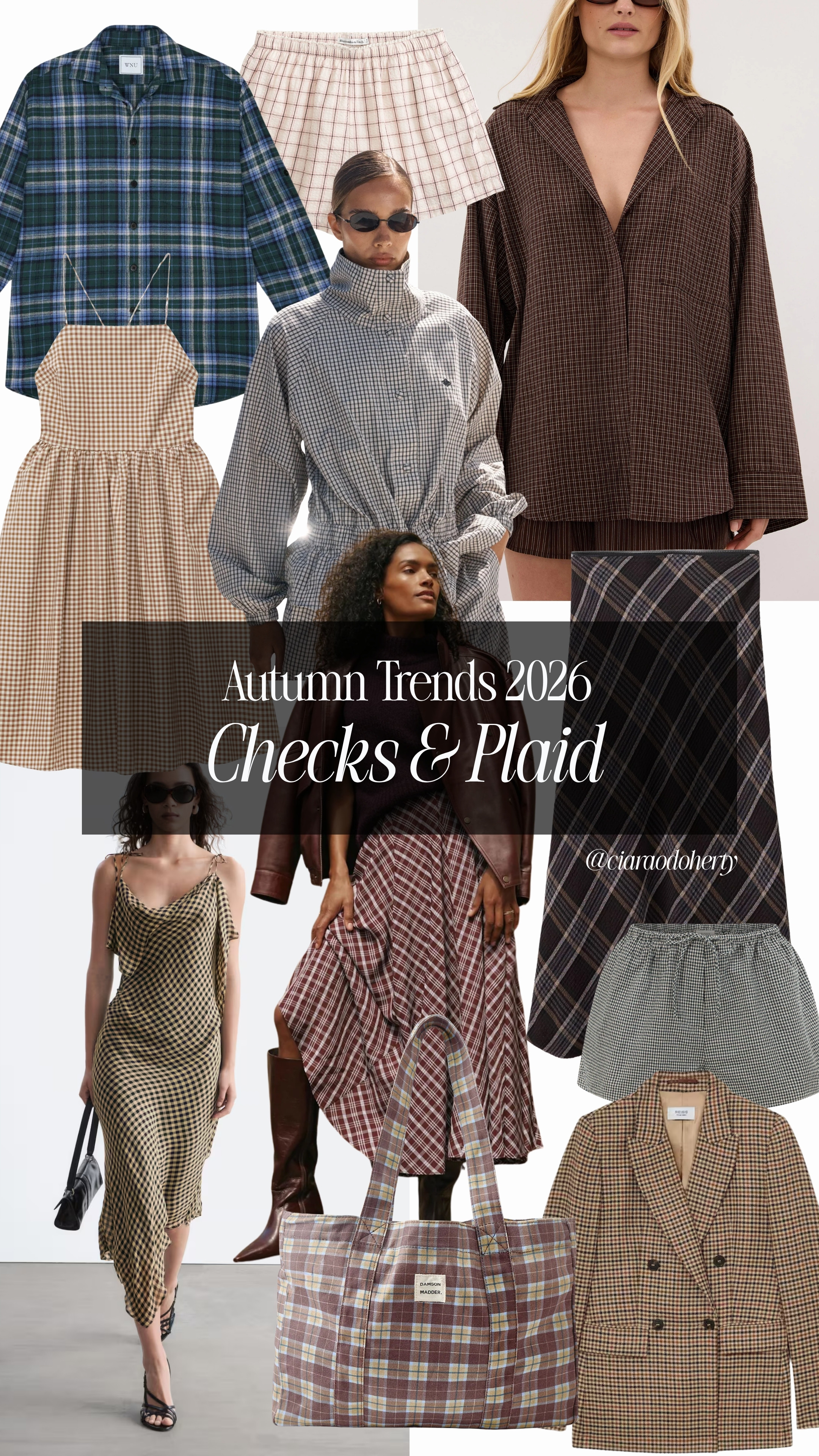 Autumn Trends 2026: Checks & Plaid. Throw on shirts, statement jackets and shorts, day dresses and fun skirts. Dopamine dressing with a touch of heritage dressing. 

 #LTKFashionMonth #LTKautumn