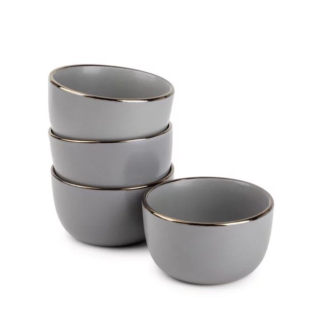 Thyme & Table Servware Gray Ava Stoneware Round Bowls, 4 Pack - Walmart.com | Walmart (US)