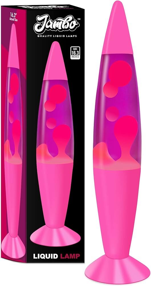 Jambo 16-Inch Beautiful Magma Lamp- Pink Base, Purple Liquid, Pink Wax, 16", Relaxing Night Light... | Amazon (US)