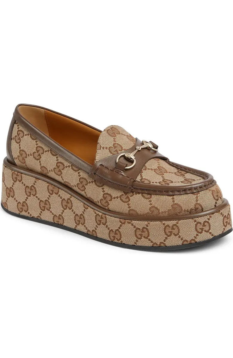 Ilde GG Supreme Canvas & Leather Flatform Loafer (Women) | Nordstrom