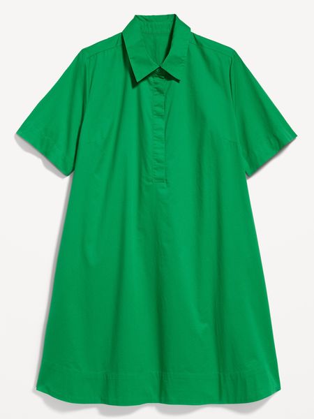 Short-Sleeve Mini Shirt Dress | Old Navy (US)