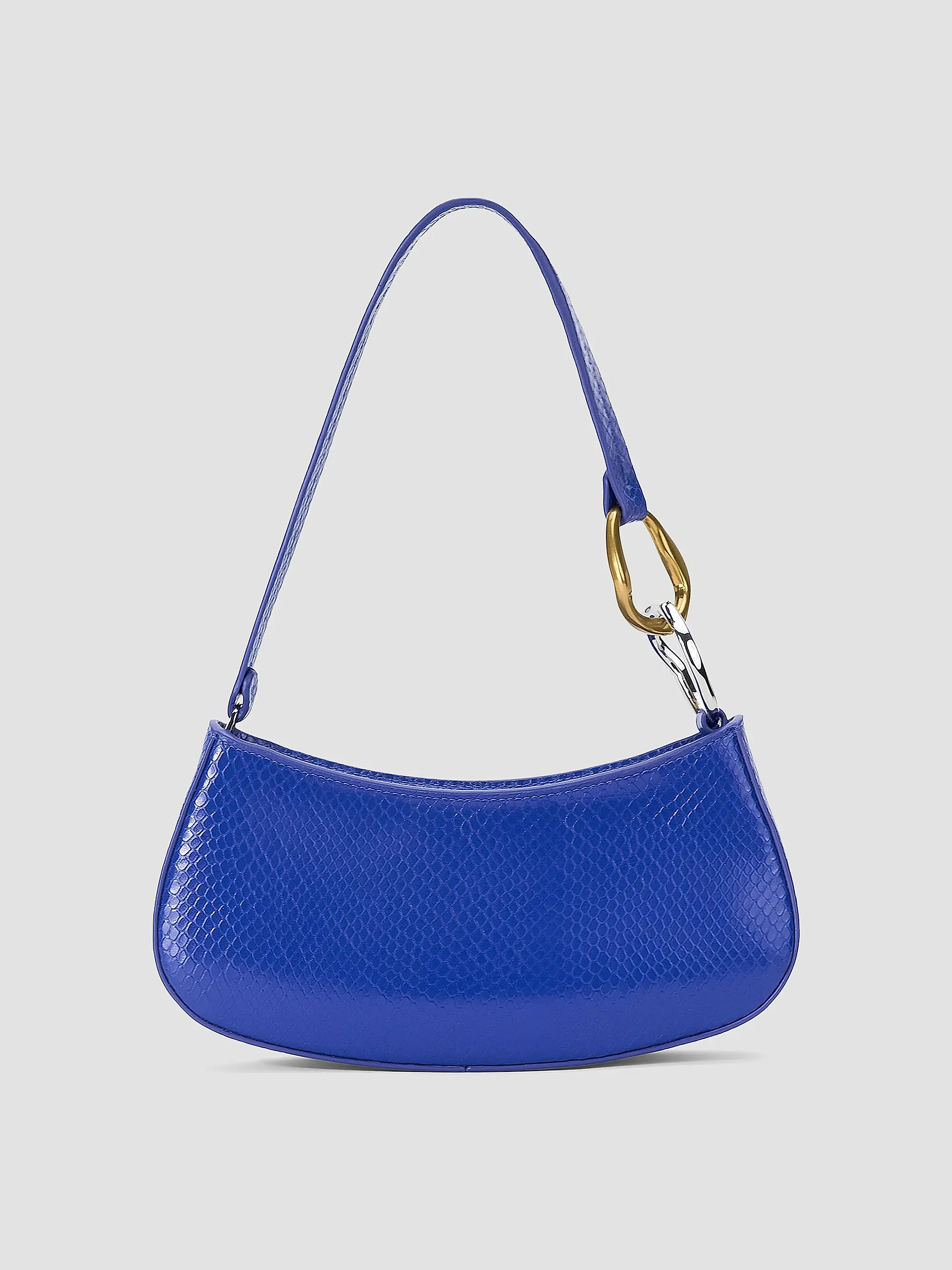 STAUD Ollie Lizard-Embossed Leather Shoulder Bag | Saks Fifth Avenue | Saks Fifth Avenue