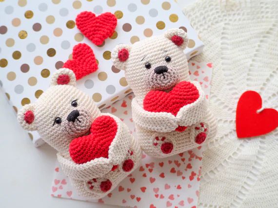 Valentine's Teddy Bear Pattern PDF English | Etsy | Etsy (US)