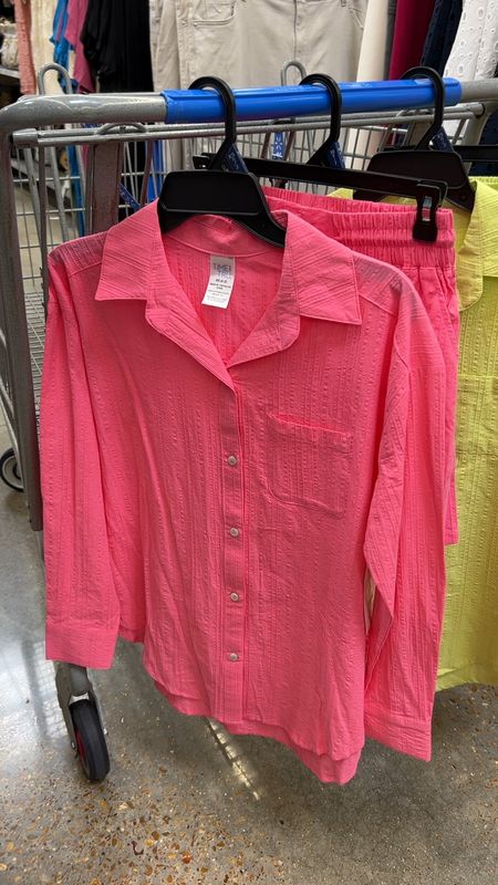 Cotton button front coverup shirt / cotton pull on shorts / pink set / Walmart fashion / pink two piece set / summer set 

#LTKStyleTip #LTKFindsUnder50