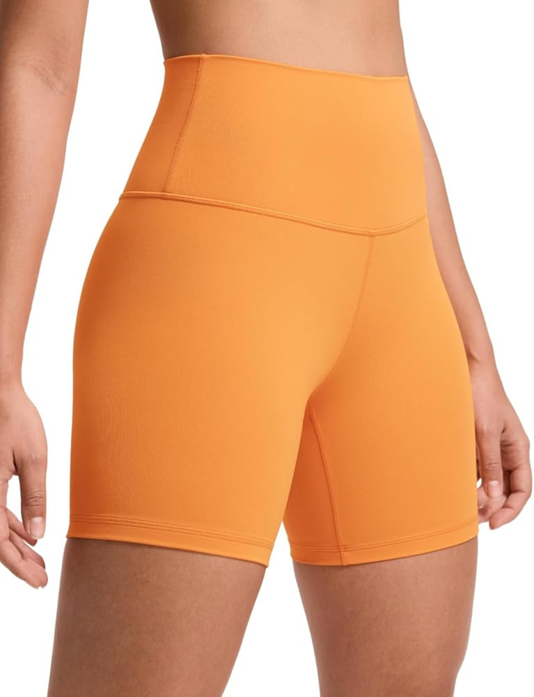 Amazon.com: CRZ YOGA ButterLuxe Biker Shorts 6" - High Waisted Workout Running Volleyball Spandex... | Amazon (US)