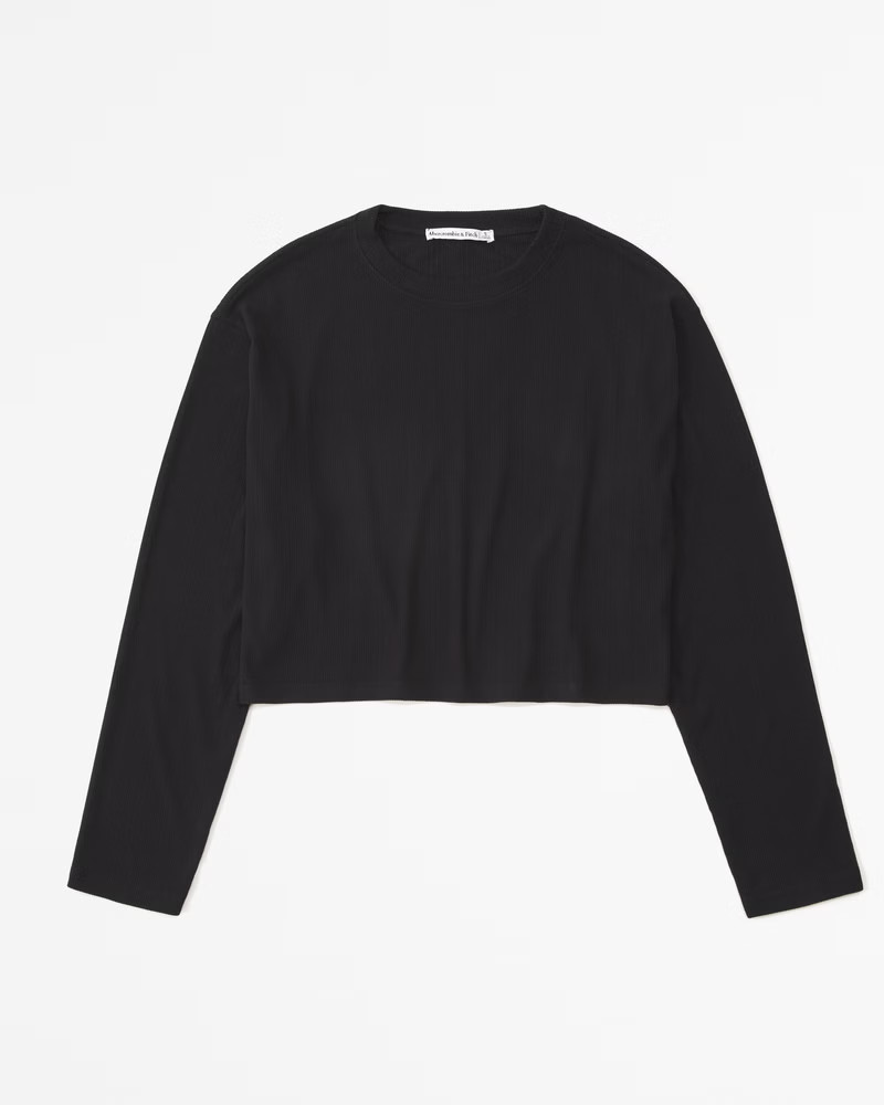 Cozy Rib Long-Sleeve Sleep Top | Abercrombie & Fitch (US)