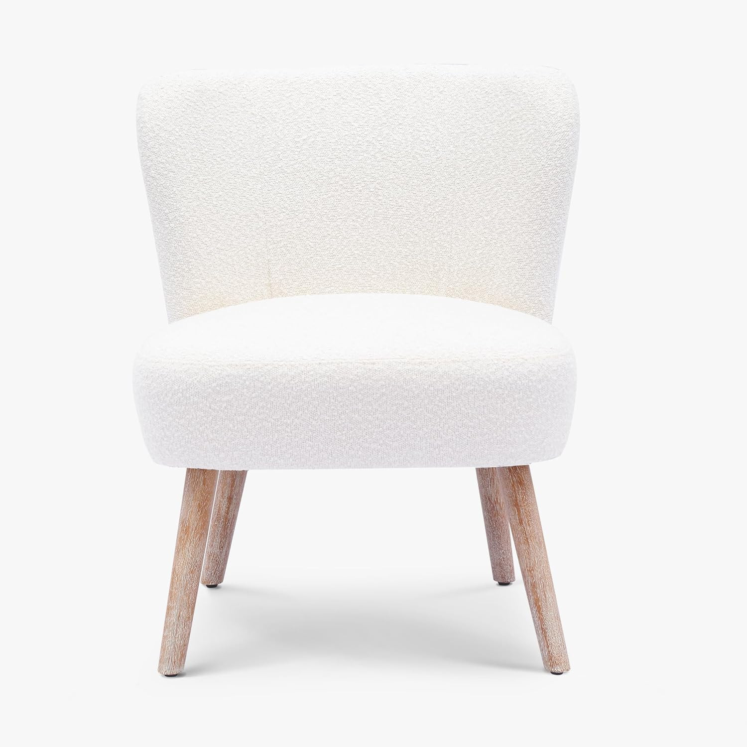WestinTrends 25" Wide Upholstered Boucle Comfy Accent Chair, Cream | Amazon (US)