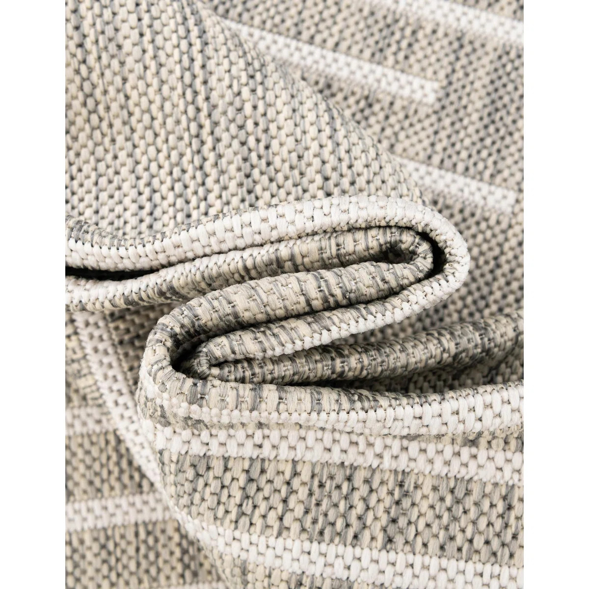 Ava-Mary Striped Gray Indoor / Outdoor Area Rug | Wayfair North America