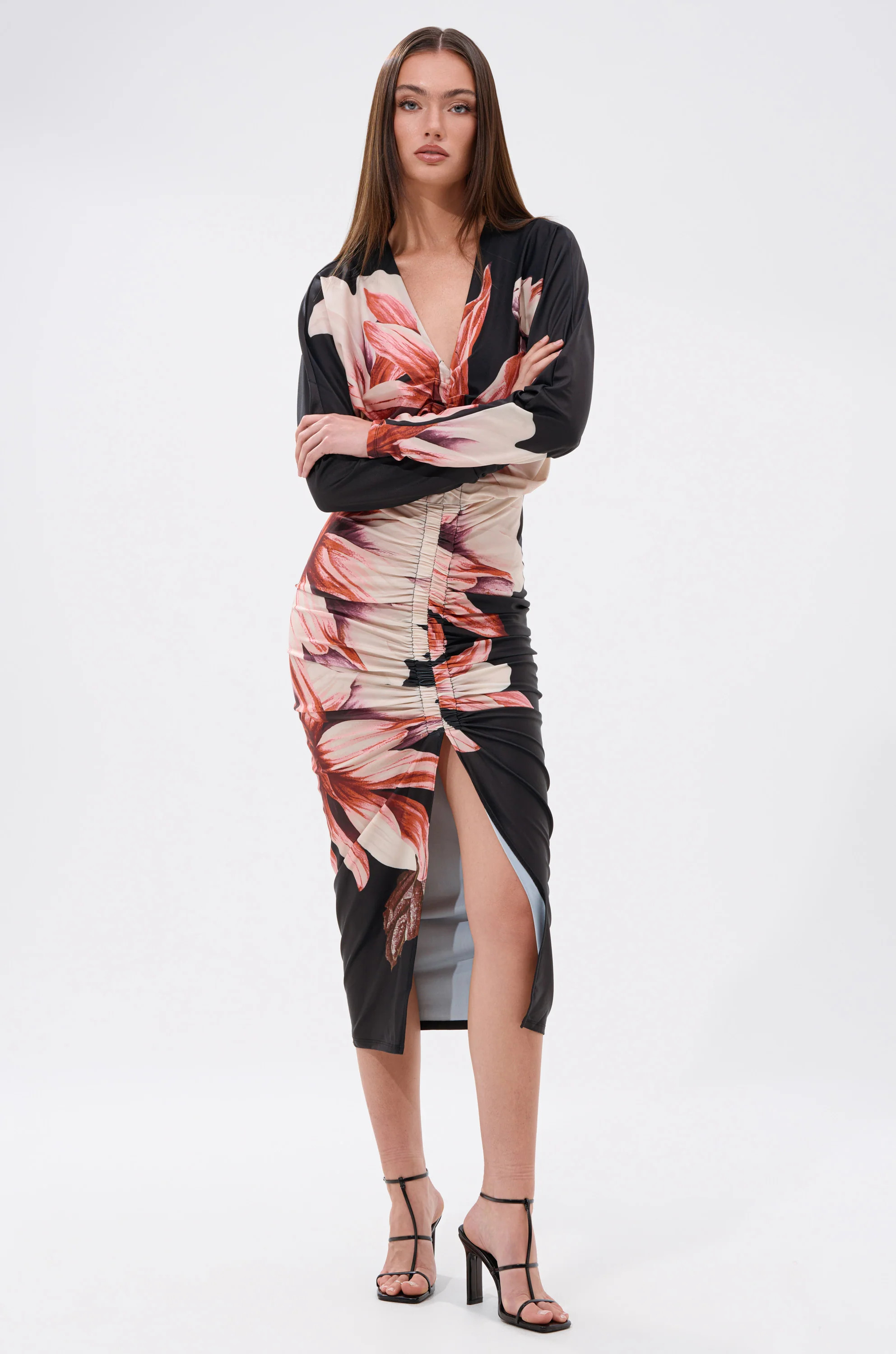 FLORAL BABY MIDI DRESS | AKIRA