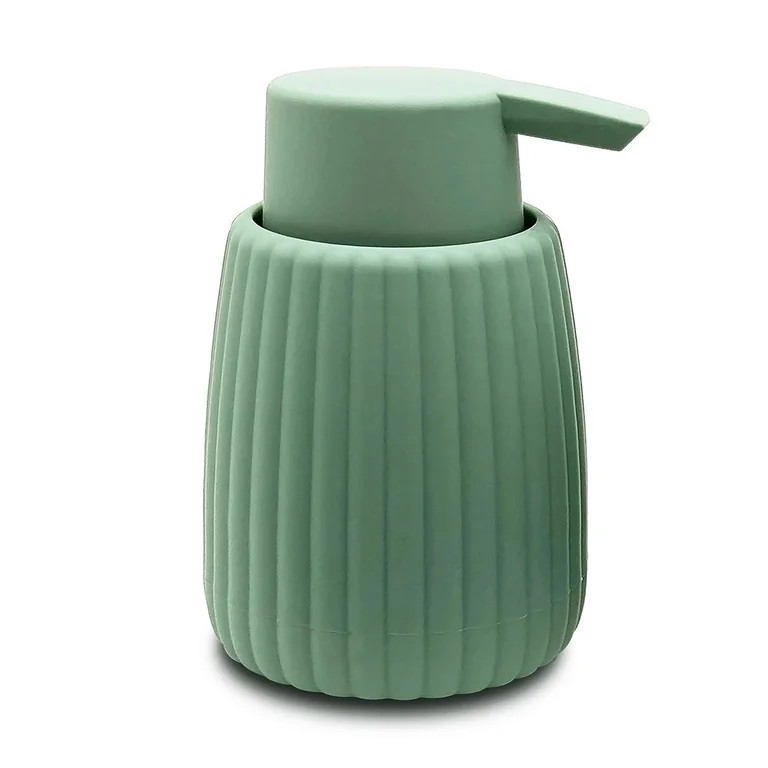 Mainstays Rubberized Plastic Ribbed Soap Pump, Green - Walmart.com | Walmart (US)