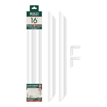 BUILD and BATTEN 2 Pack Panel Rail Kit 16-in Unfinished Polystyrene Wall Panel Moulding Lowes.com | Lowe's