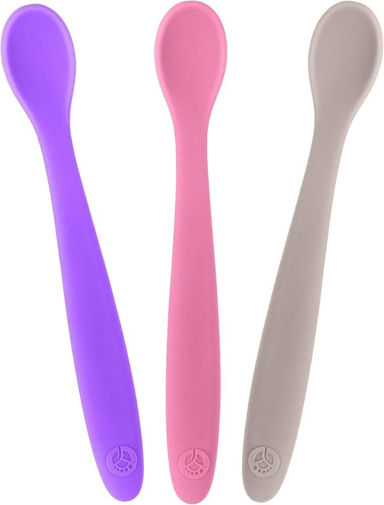 WeeSprout Silicone Baby Spoons - First Stage Infant Feeding Spoons With Soft-Tip, Bendable Baby U... | Amazon (US)
