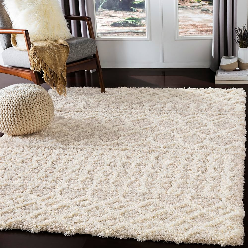 Livabliss Hapsburg Moroccan Shag Area Rug, 5'3" x 7'3", Beige | Amazon (US)