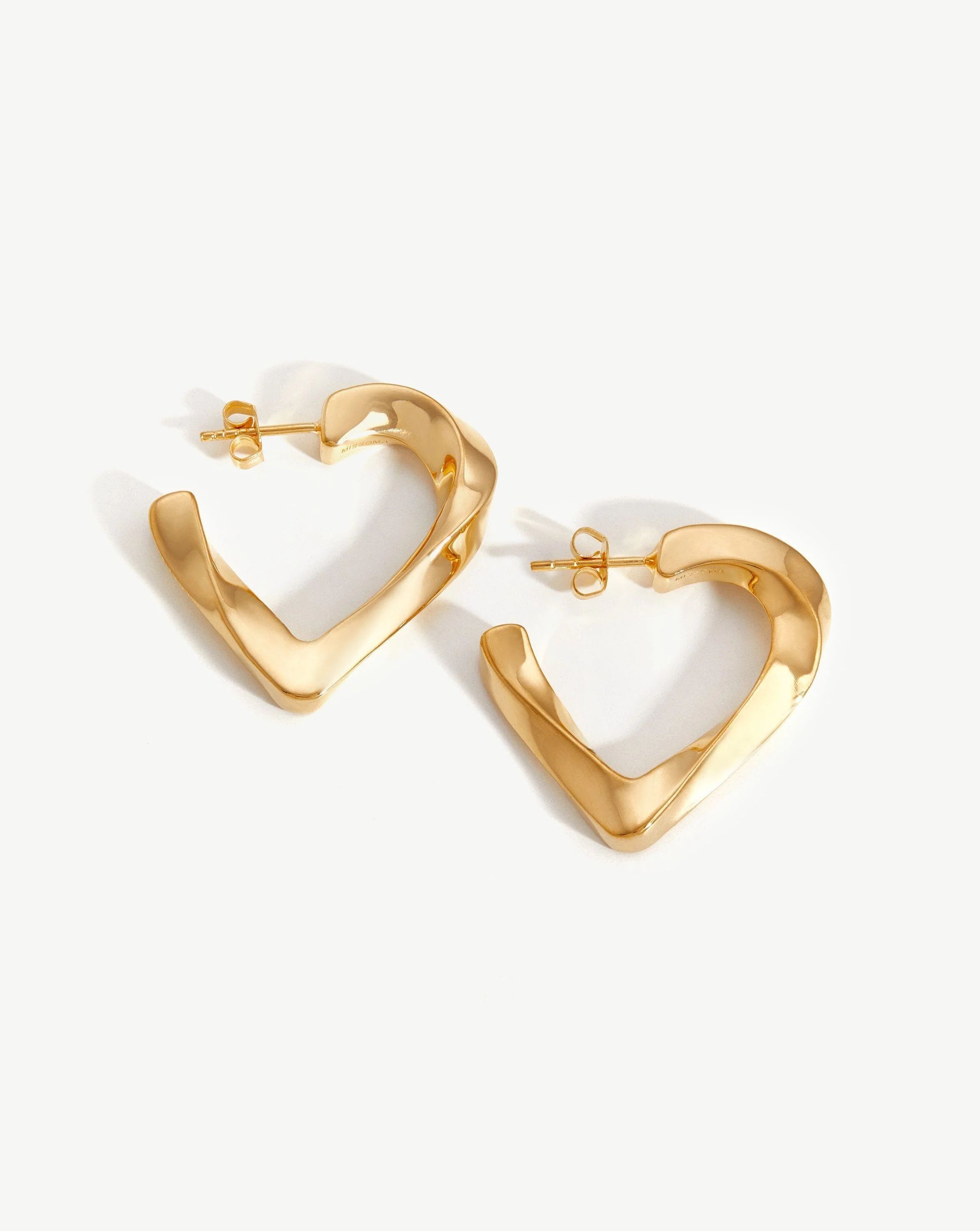 Twisted Heart Hoop Earrings | Missoma