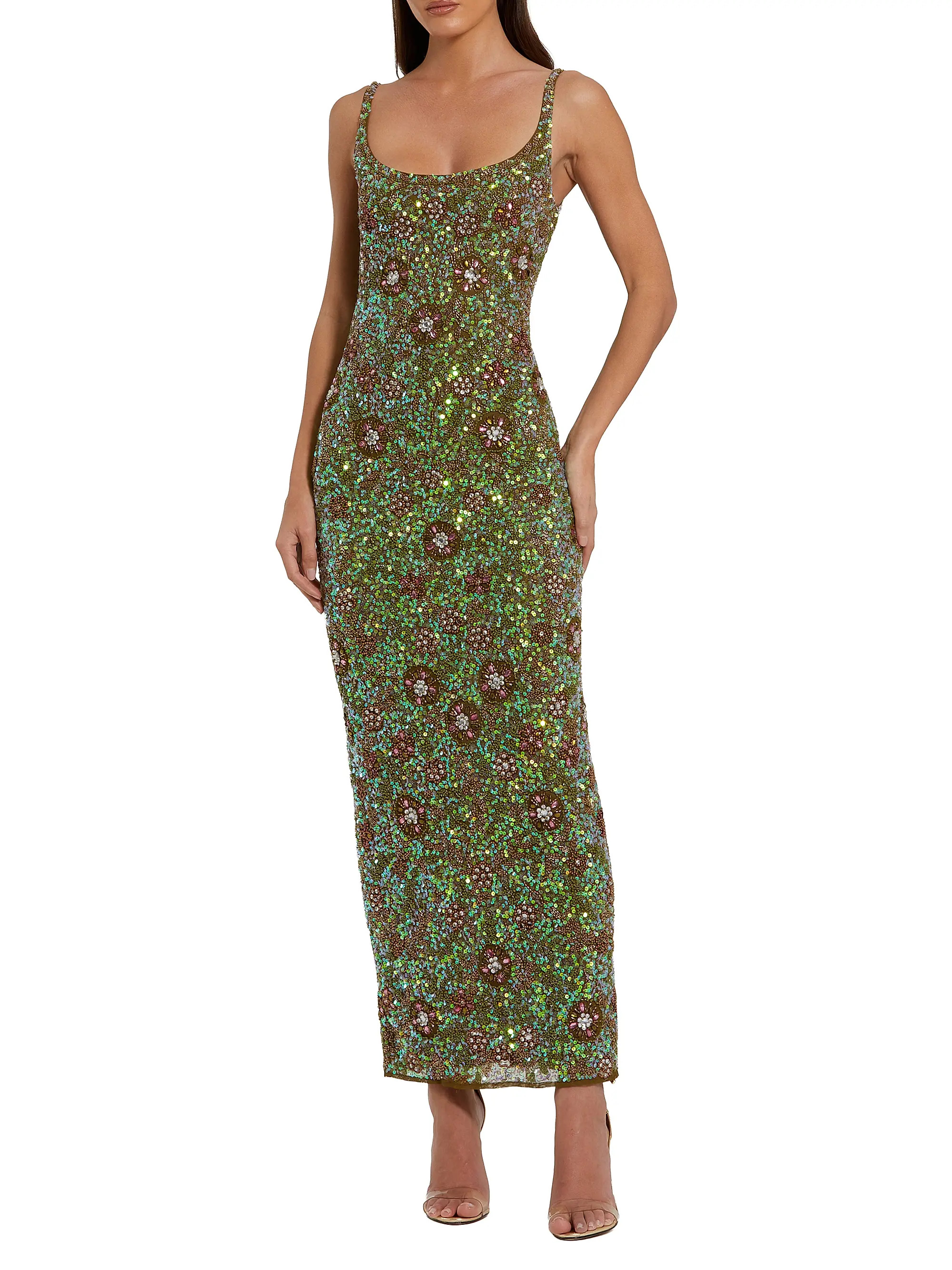 Floral Beaded Cocktail Sheath Dress | Saks Fifth Avenue