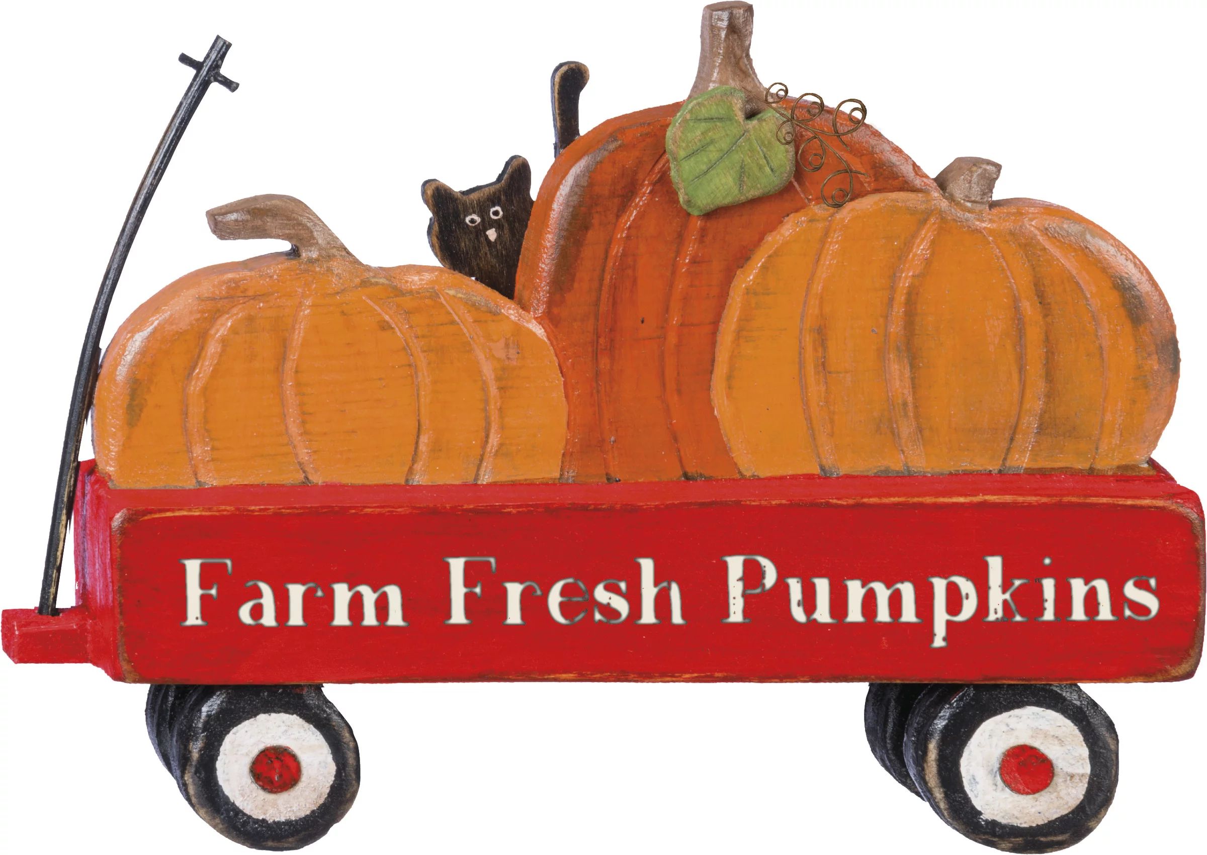 PBK Fall Decor - Red Wagon Farm Fresh Pumpkins Chunky Sitter | Walmart (US)